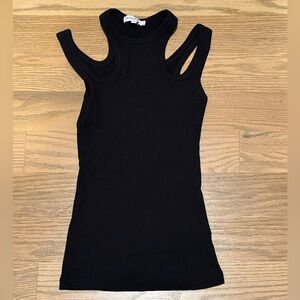 Olivaceous Black Cutout Tank Top